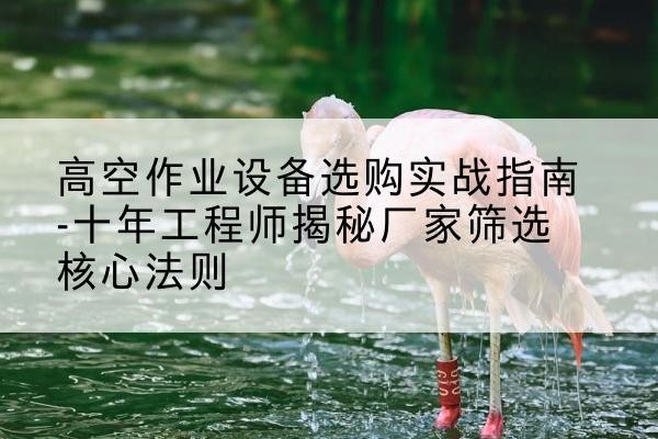 林州剪叉式升降机厂家-高空作业设备选购实战指南-十年工程师揭秘厂家筛选核心法则